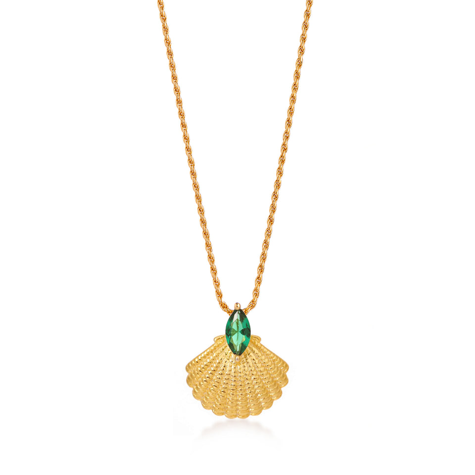 Pamela Shell Necklace on Rope Chain