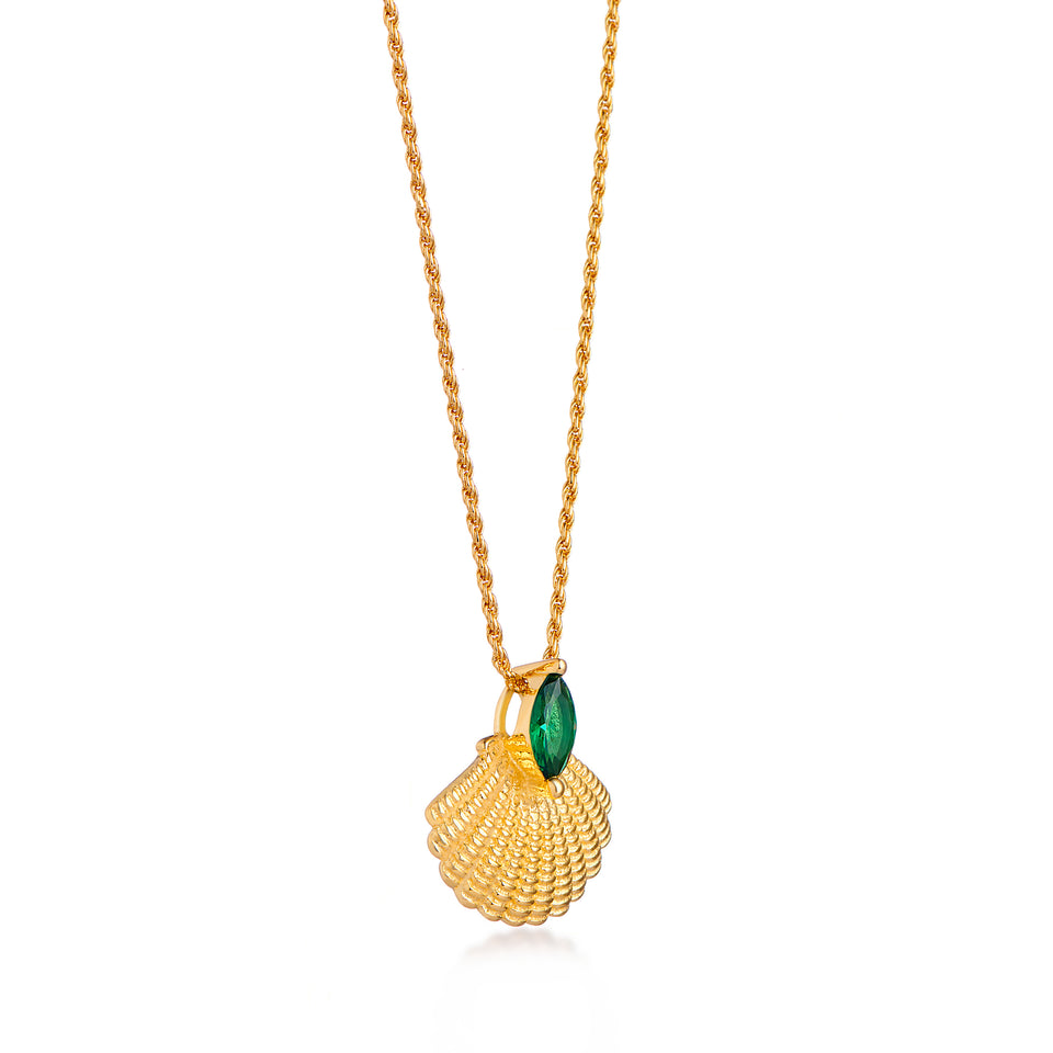 Pamela Shell Necklace on Rope Chain