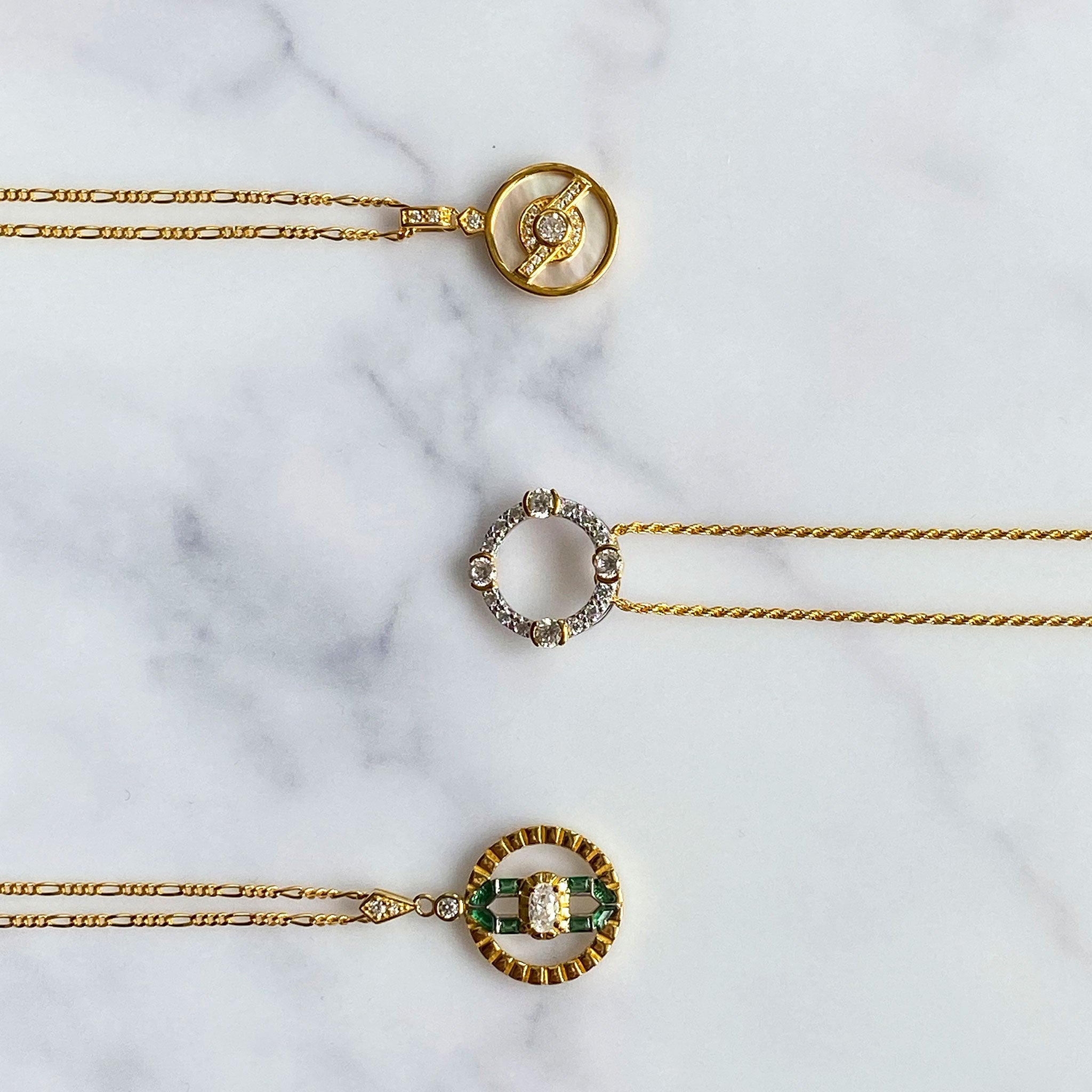 Luna Necklace on Rope Chain