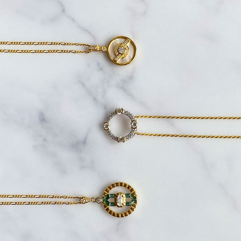 Luna Necklace on Rope Chain
