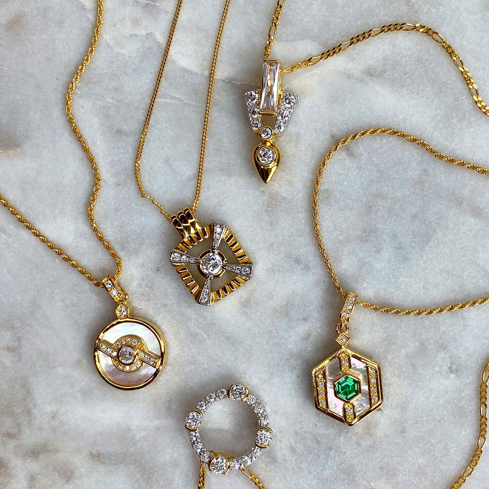 Darcy Necklace on Rope Chain