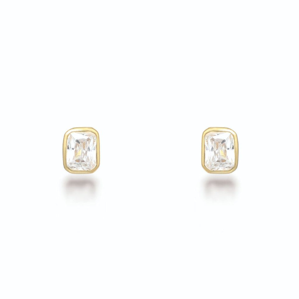 Isla Gold Stud Earrings Earrings V by Laura Vann