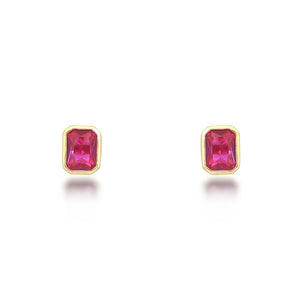 Isla Red Stud Earrings Earrings V by Laura Vann