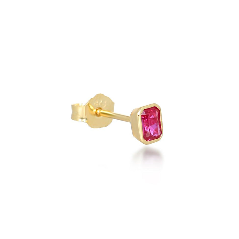 Isla Red Stud Earrings Earrings V by Laura Vann