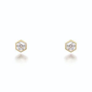 Tia Gold Stud Earrings Earrings V by Laura Vann