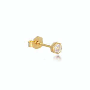 Tia Gold Stud Earrings Earrings V by Laura Vann