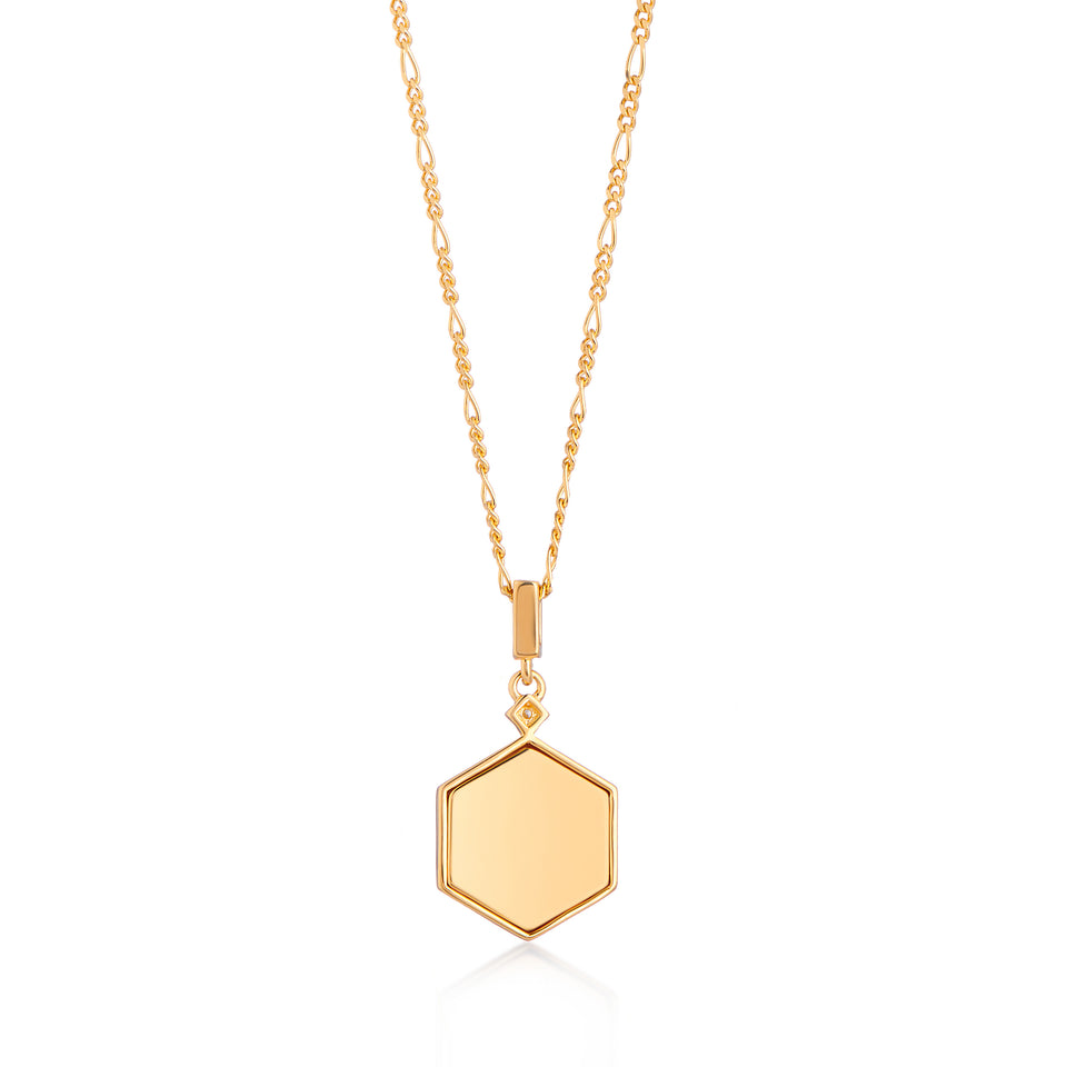 Darcy Necklace on Figaro Chain