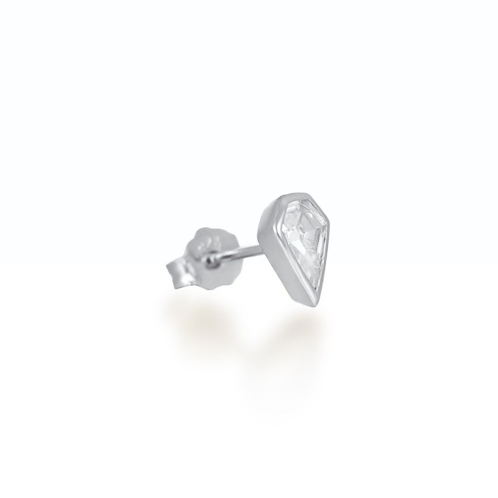Sadie Silver Stud Earrings Earrings V by Laura Vann