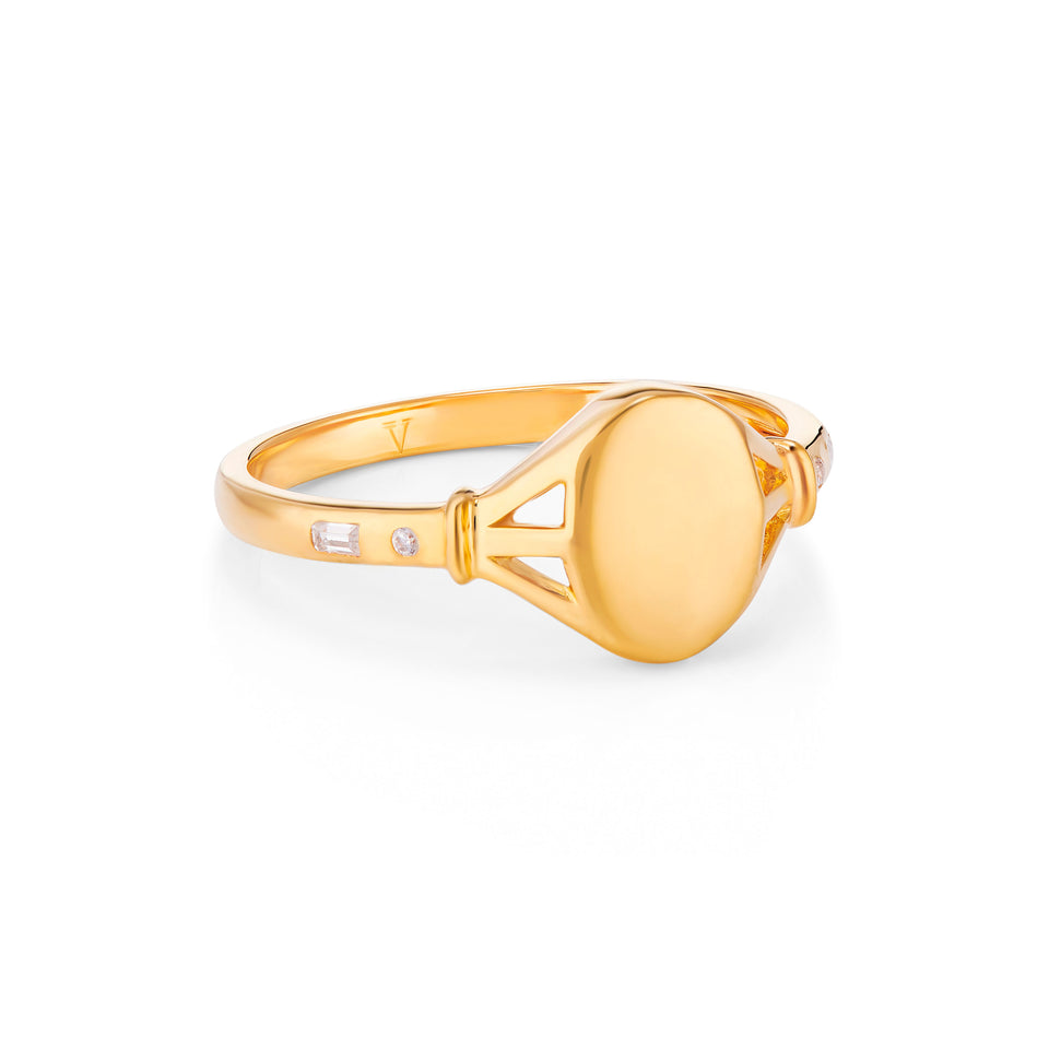 Tilly Diamond Signet Ring