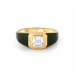 Sophie Green Enamel Signet Ring