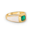 Sophie White Enamel Signet Ring