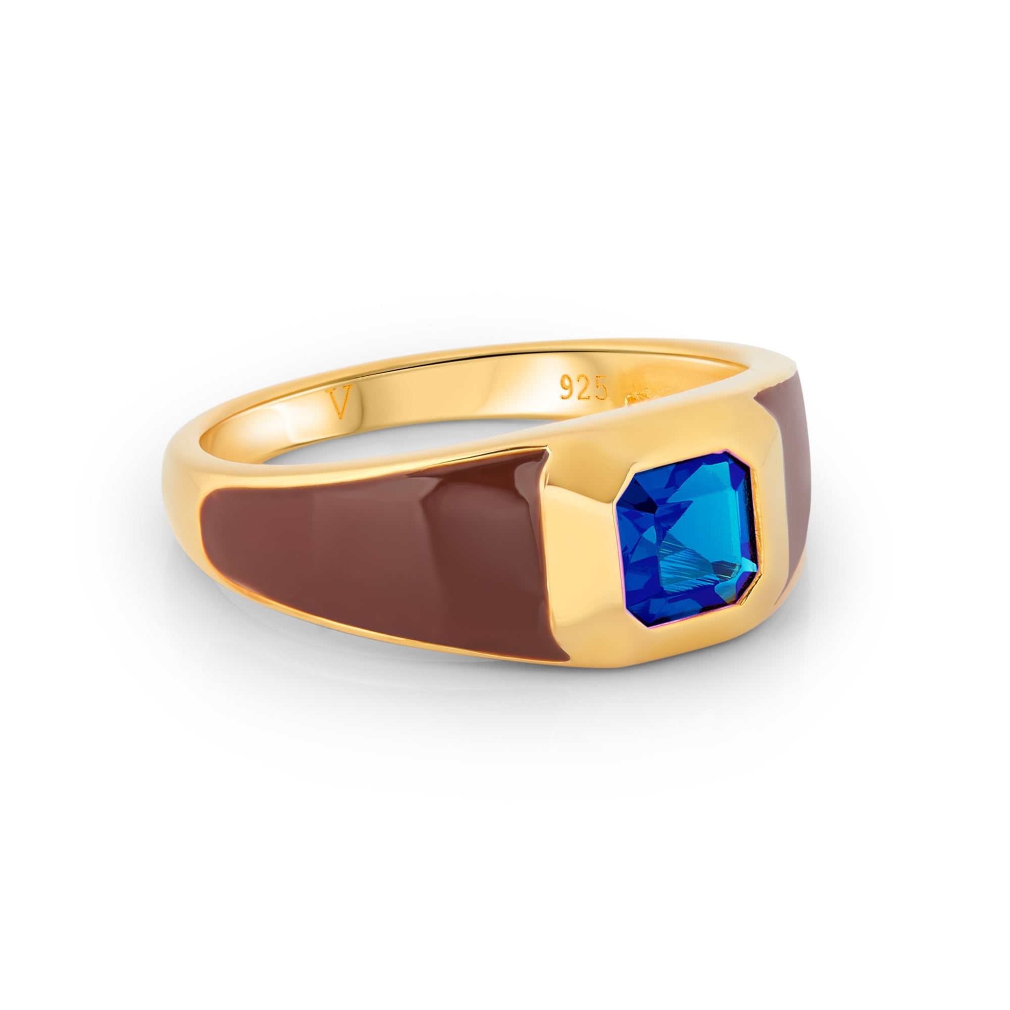 Sophie Brown Enamel Signet Ring