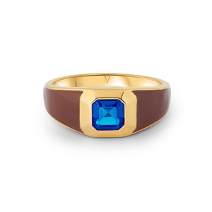Sophie Brown Enamel Signet Ring