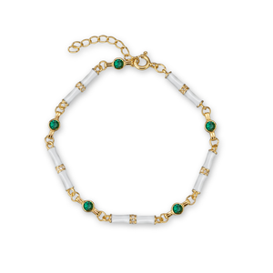 Marlowe White Enamel Bracelet