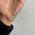 VINTAGE 9CT YELLOW GOLD 21 PENDANT