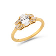 PACK: Gold Oval Cut Buckle Ring