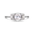 PACK: Platinum/White Gold Oval Cut Buckle Ring
