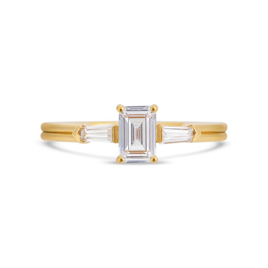PACK: Gold Illusion Bullet & Emerald Cut Ring