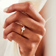 Illusion bullet & emerald cut diamond ring in white gold engagement ring v by laura vann