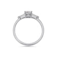 PACK: Platinum/White Gold Illusion Bullet & Emerald Cut Ring
