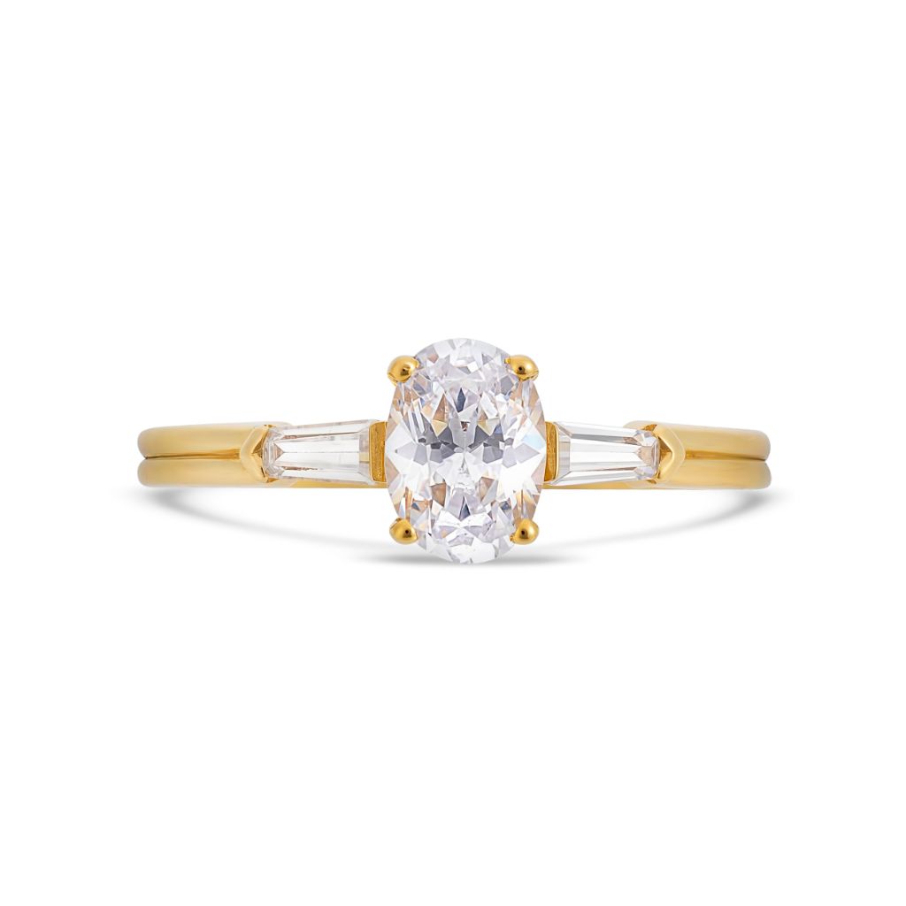 PACK: Gold Illusion Bullet & Oval Cut Ring