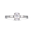 PACK: Platinum/White Gold Illusion Bullet & Oval Cut Ring