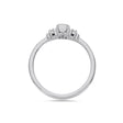 Deco oval cut solitaire diamond ring in platinum
