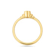 Deco brilliant cut solitaire diamond ring in yellow gold