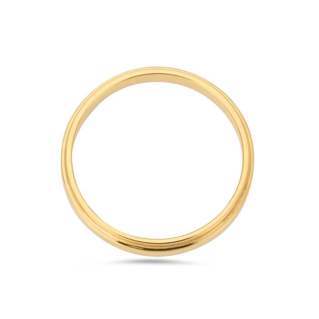 Pillar natural diamond ring in yellow gold