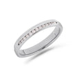 Pillar natural diamond ring in platinum