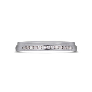 Pillar natural diamond ring in platinum