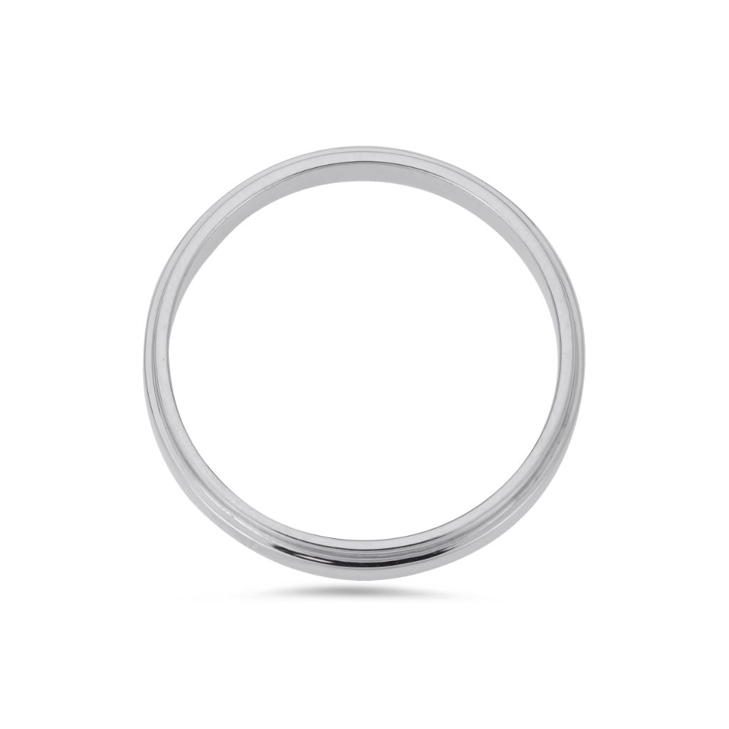 Pillar natural diamond ring in platinum