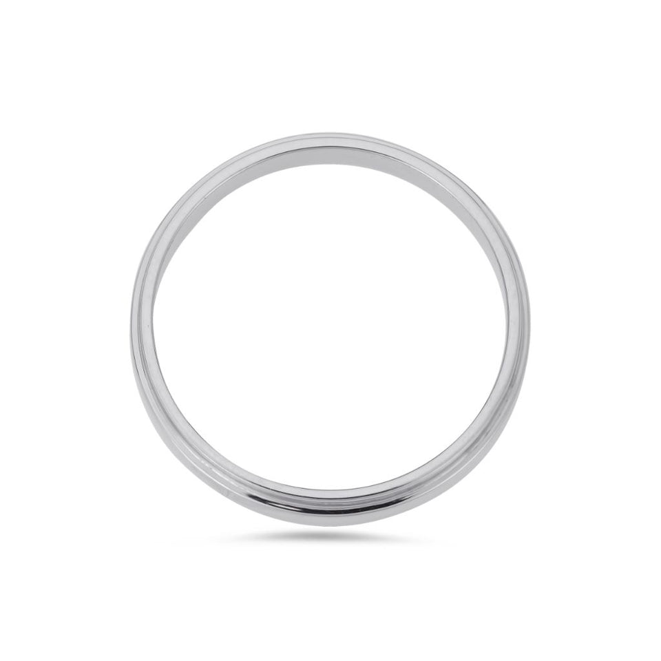 Pillar natural diamond ring in platinum