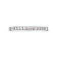 Round & baguette cut natural diamond ring in white gold
