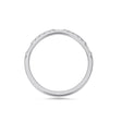 Round & baguette cut natural diamond ring in white gold