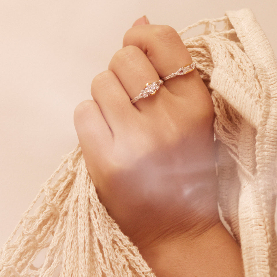Luna Gold Circle Ring Rings V by Laura Vann