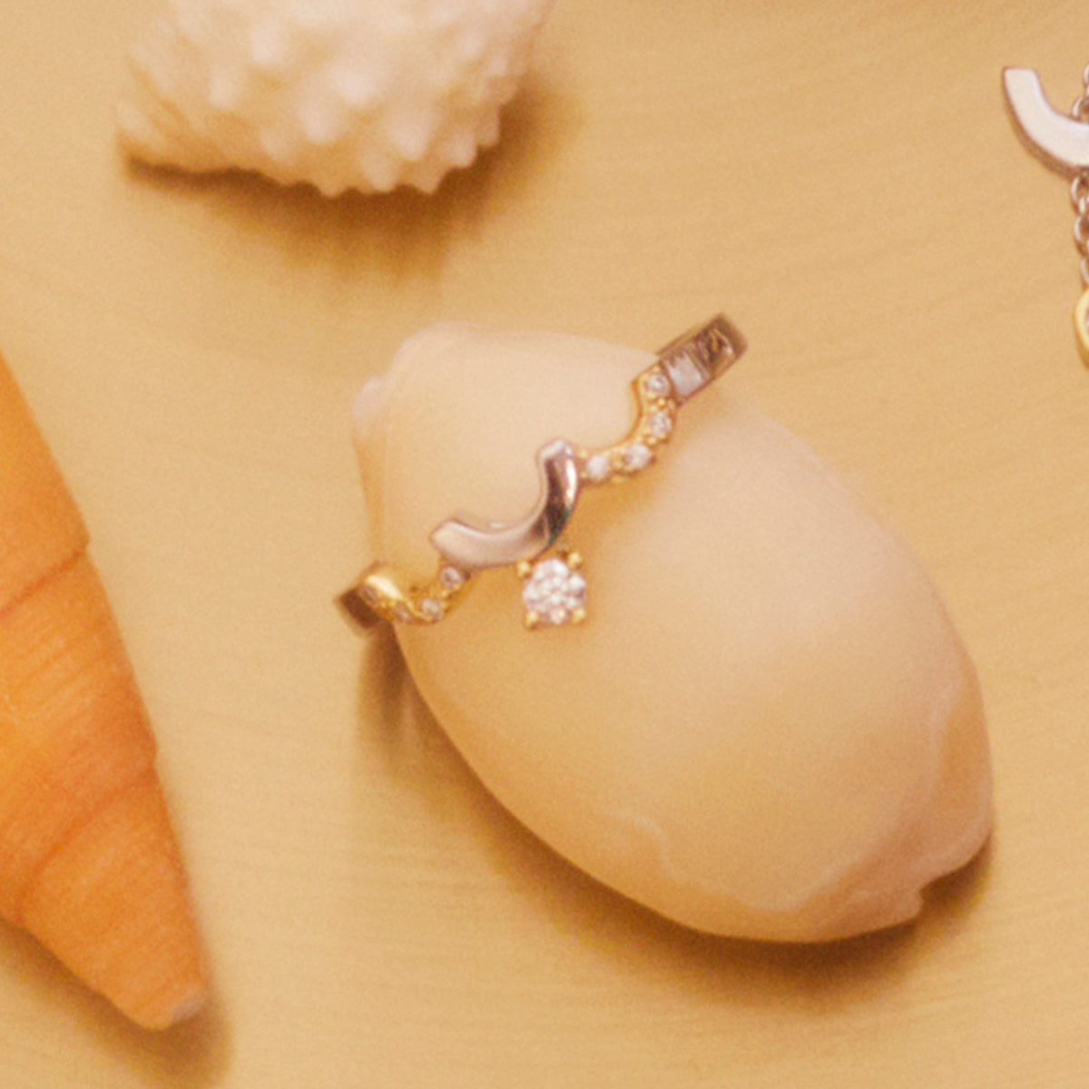 Attina Gold Ring Rings V by Laura Vann