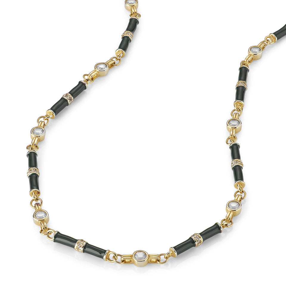 Marlowe Green Enamel Necklace