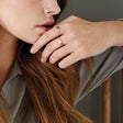 Thea Gold Ring in Blue Rings V by Laura Vann