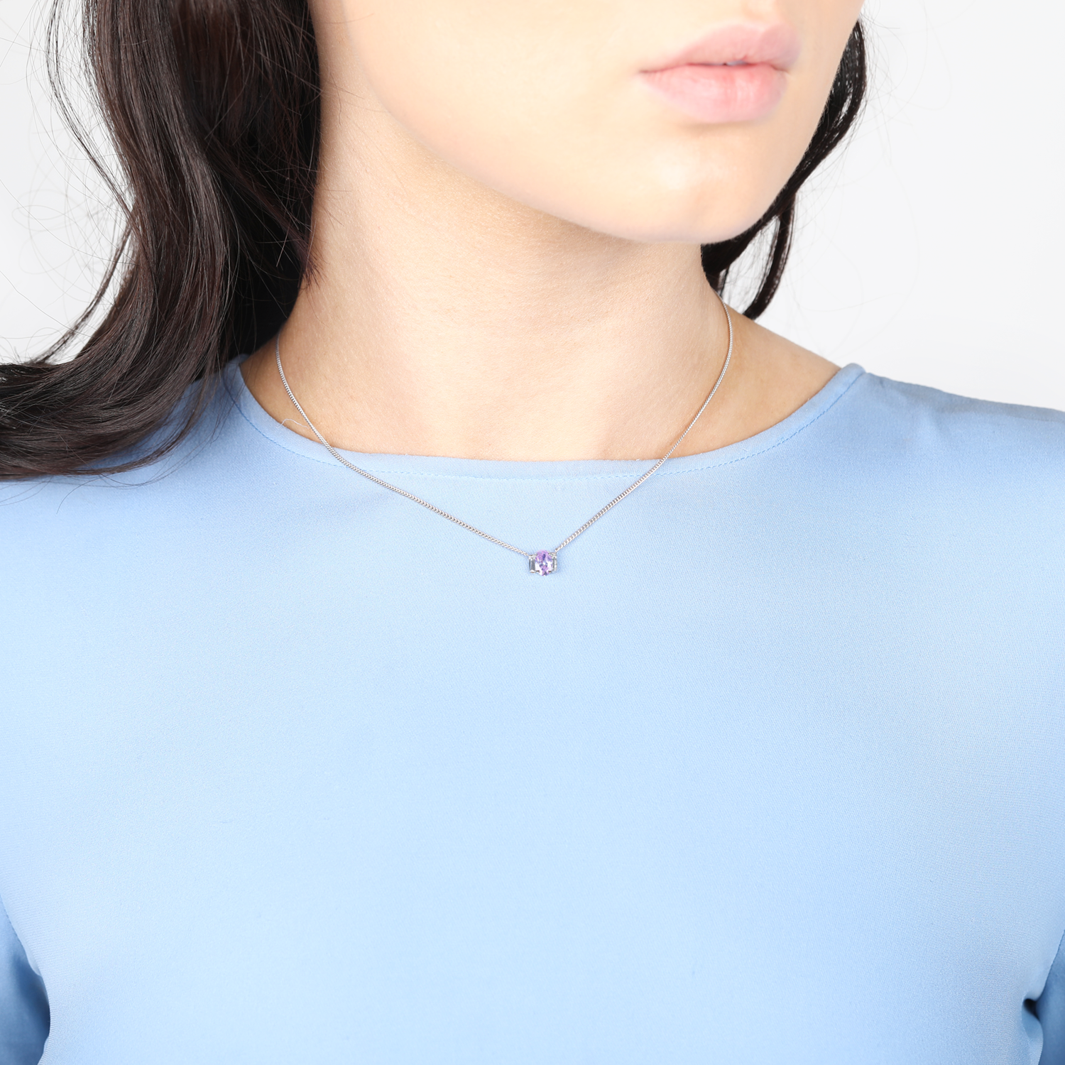 Joan Lavender Short Choker Necklace