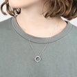 Luna Sterling Silver Circle Necklace 