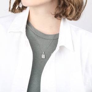 Odette Sterling Silver Square Necklace