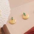Pamela Gold Shell Earrings