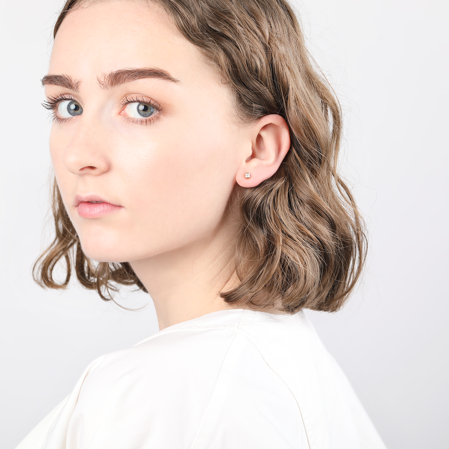 Portia Gold Stud Earrings