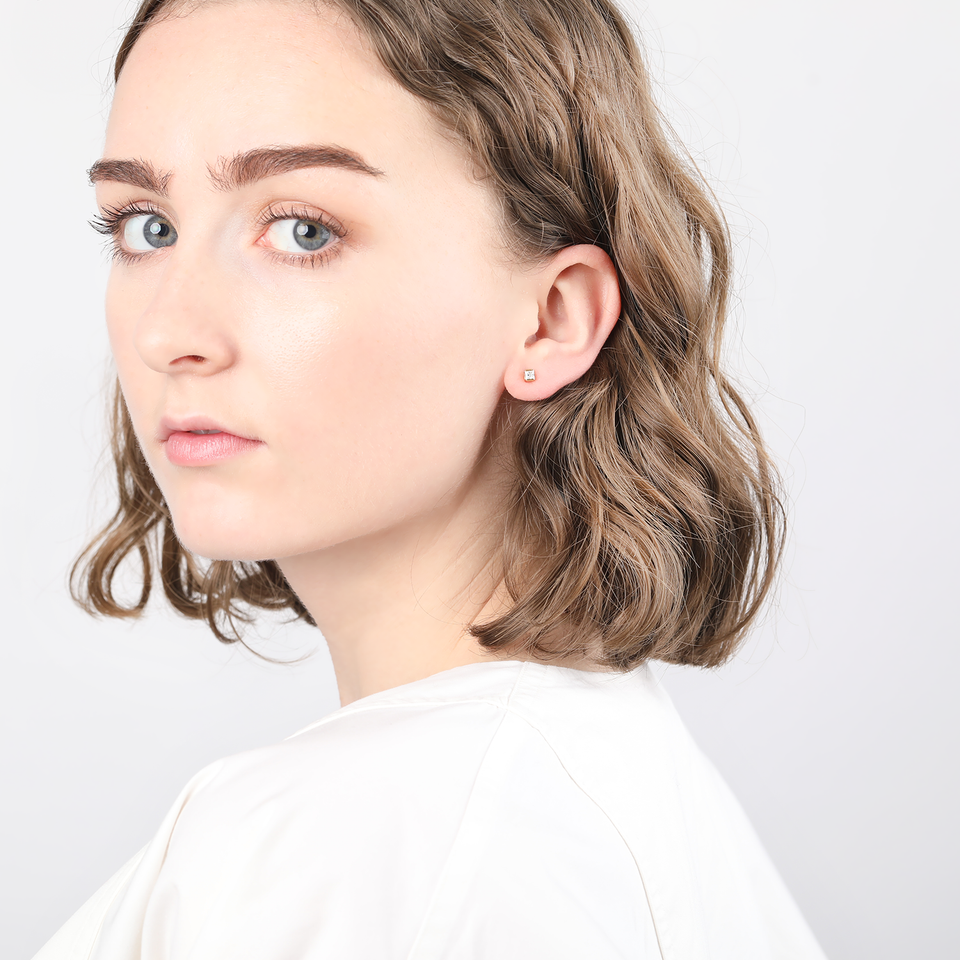 Portia Gold Stud Earrings