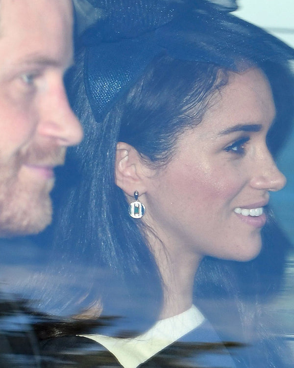 Meghan Markle V by Laura Vann Daphne earrings