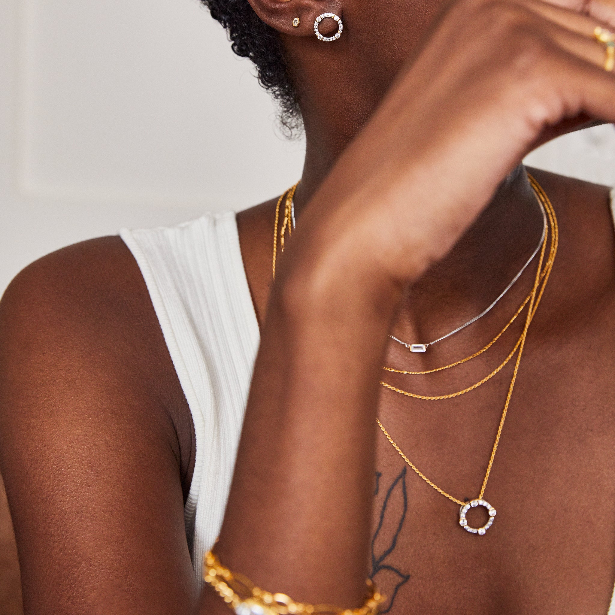 Luna Necklace on Rope Chain