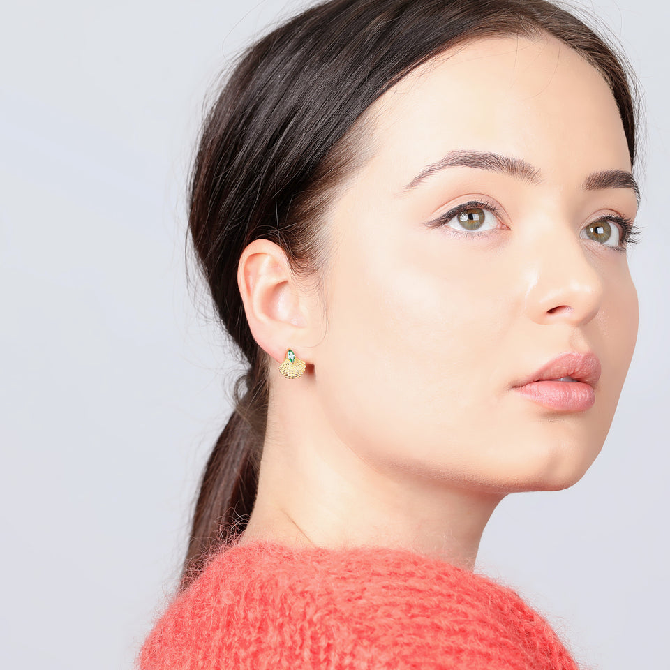Pamela Gold Shell Earrings