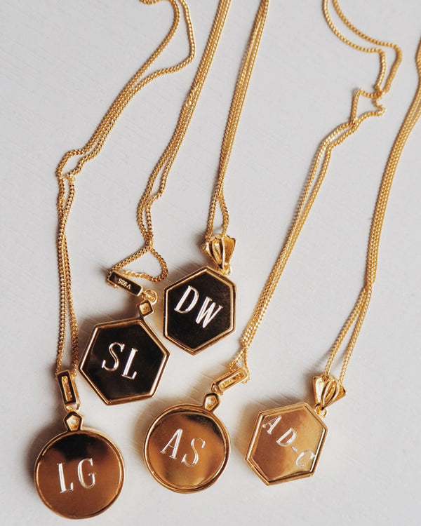 Darcy Necklace on Figaro Chain