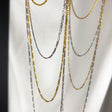 Rhodium plated Figaro chain